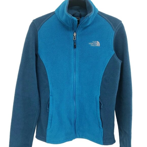 The North Face Full Zip FlashDry Blue Fleece Jacket Women's Sz XS - Picture 1 of 6